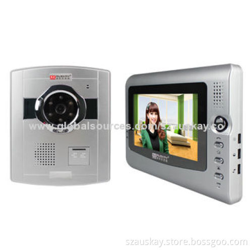 Video Intercom, IR Night Vision Outdoor Camera, 7-inch TFT Indoor Monitor with Competitive Price